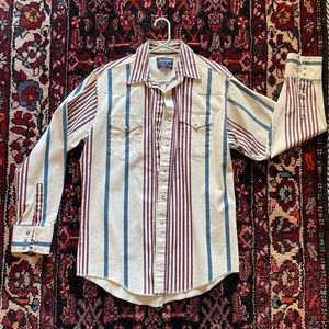 VINTAGE striped button down